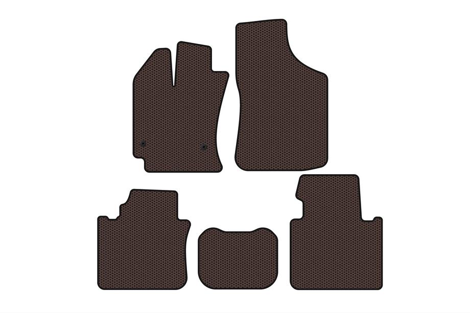 Toyota Venza 2008-2017 Rubber Floor Mats Carsuit (Brown) Image
