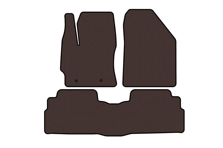 Toyota Verso 2009–2018 Rubber floor mats Carsuit (2 rows, 7-seater, brown) Photo 1