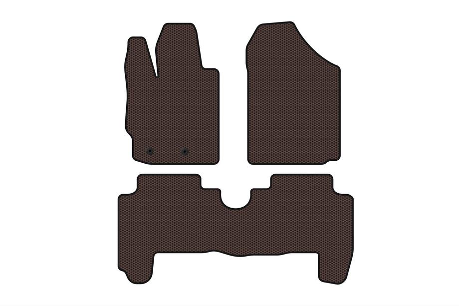 Toyota Yaris 2006-2011 Rubber floor mats Carsuit (HB, 5-door, brown) Image