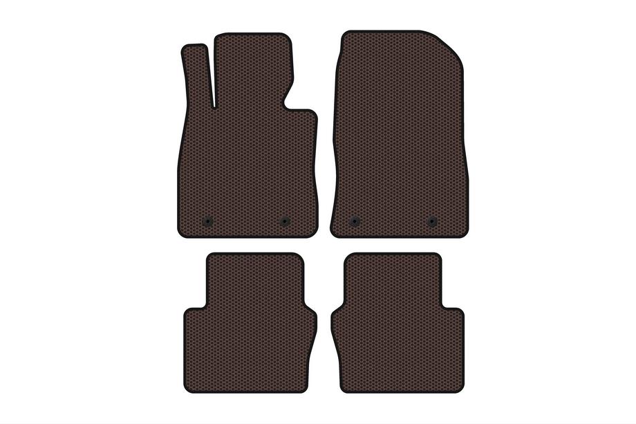 Toyota Yaris 2010-2020 Rubber floor mats Carsuit (Electro, 2017-2020, SD, brown) Image