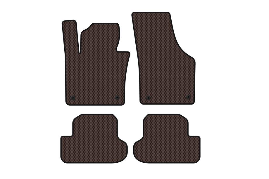 Volkswagen Beetle 2011-2015 Rubber floor mats Carsuit (HB, brown) Image