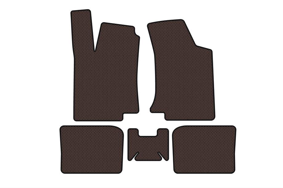 Volkswagen Golf 3 1991-2001 Rubber floor mats Carsuit (HB, 3-door, brown) Image