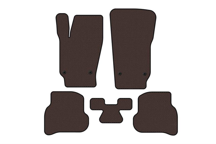 Volkswagen Polo 2010-2017 Rubber floor mats Carsuit (HB, 3/5-door, brown) Image