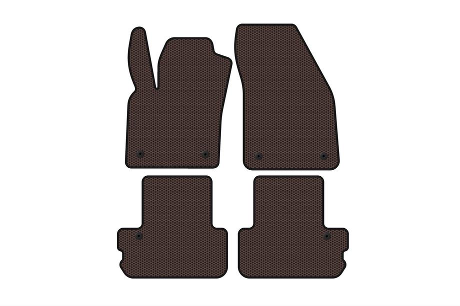 Volvo C70 2006-2010 Rubber floor mats Carsuit (Cabriolet, brown) Photo 1