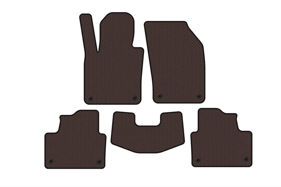 Volvo S60 2019- Rubber Floor Mats Carsuit (Brown) Image
