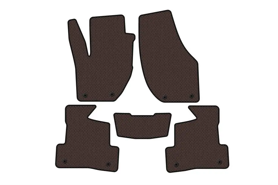 Volvo V40 2012- Rubber floor mats Carsuit (2016+, HB, brown) Image