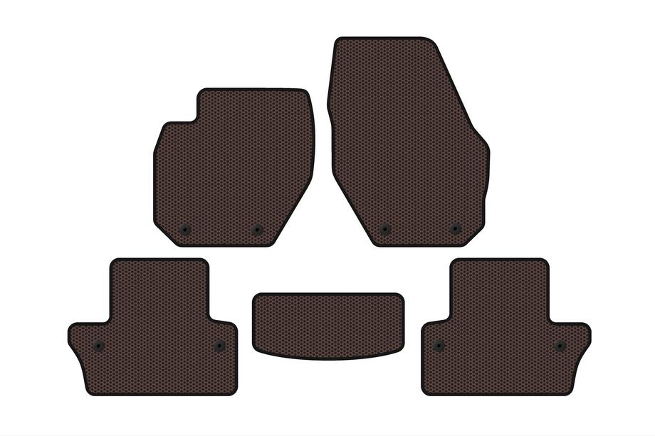 Volvo V60 2011-2018 Rubber floor mats Carsuit (SW, brown) Photo 1