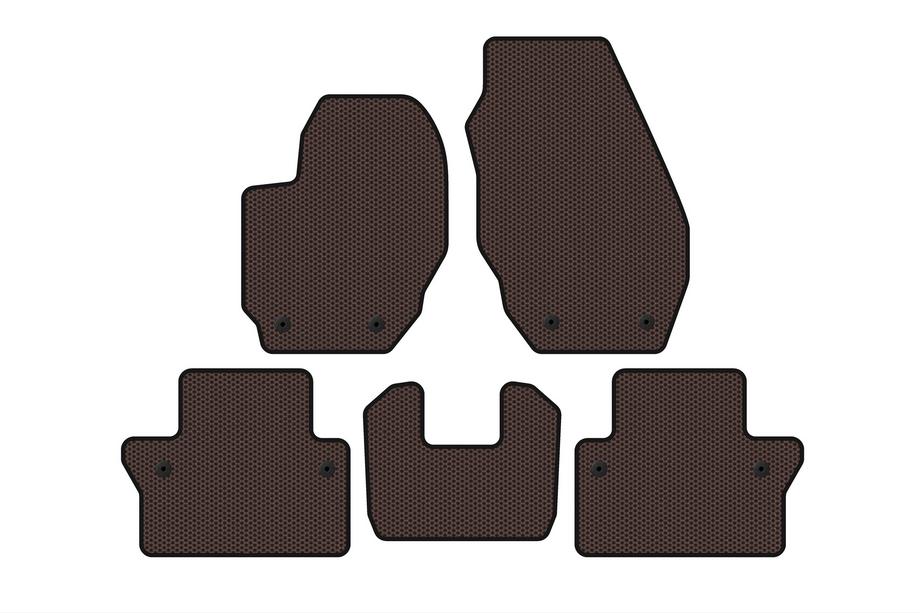 Volvo V70 2007-2013 Rubber Floor Mats Carsuit (Brown) Image