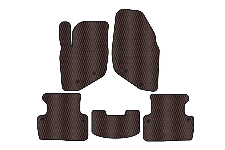 Volvo V70 2000-2007 Rubber Floor Mats Carsuit (Brown) Image