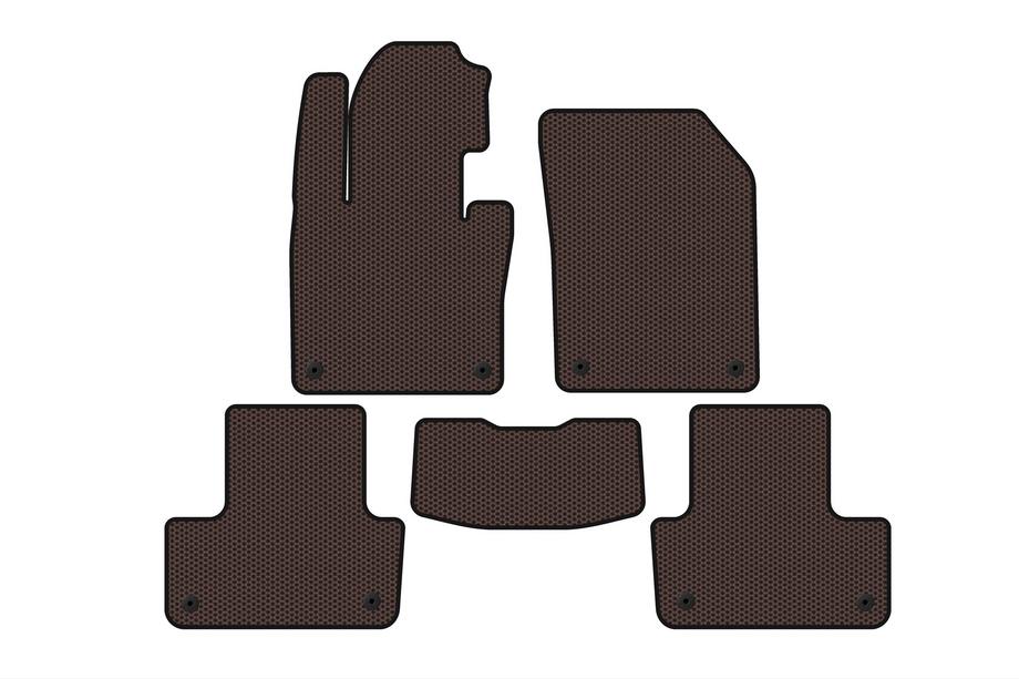 Volvo XC60 2017- Rubber Floor Mats Carsuit (Brown) Photo 1