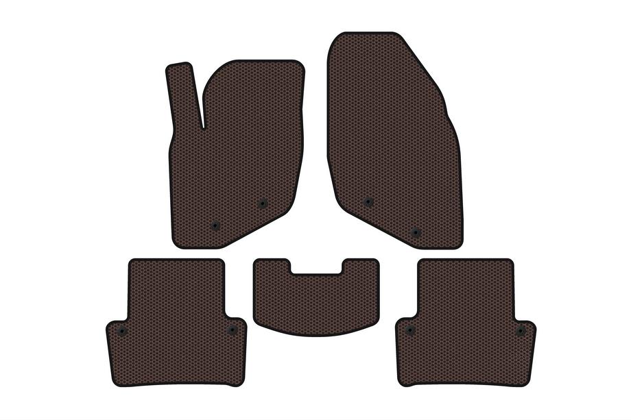Volvo XC70 2000-2007 Rubber Floor Mats Carsuit (Brown) Image