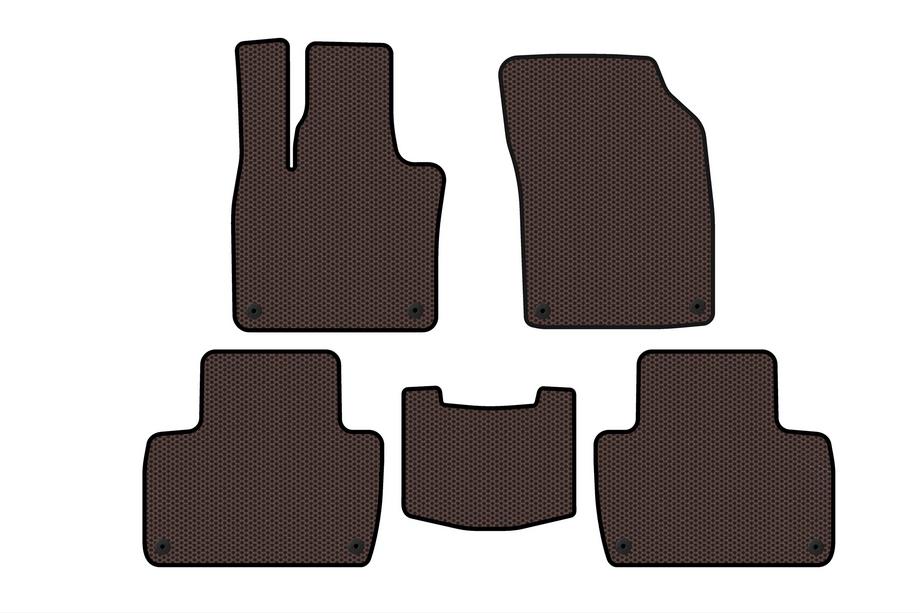 Volvo XC90 2015- Rubber floor mats Carsuit (2 rows, brown) Image