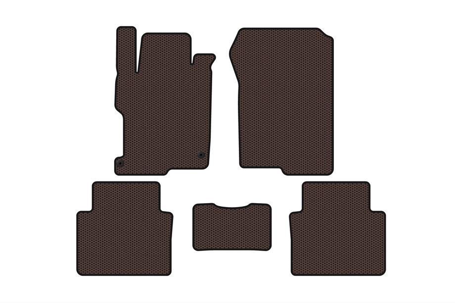 Honda Accord IX 2013-2017 Rubber Floor Mats Carsuit (SD, Brown) Image