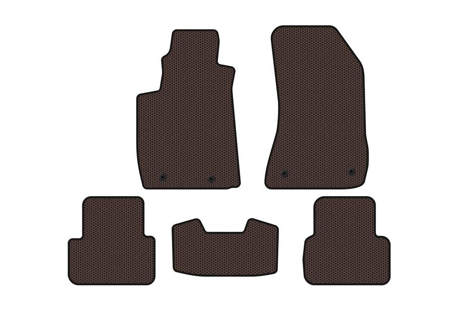 Alfa Romeo 159 2005–2011 Rubber Floor Mats Carsuit V-2 (Brown) Image