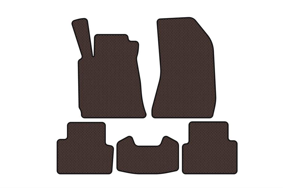 Alfa Romeo 159 2005–2011 Rubber Floor Mats Carsuit V-1 (Brown) Image