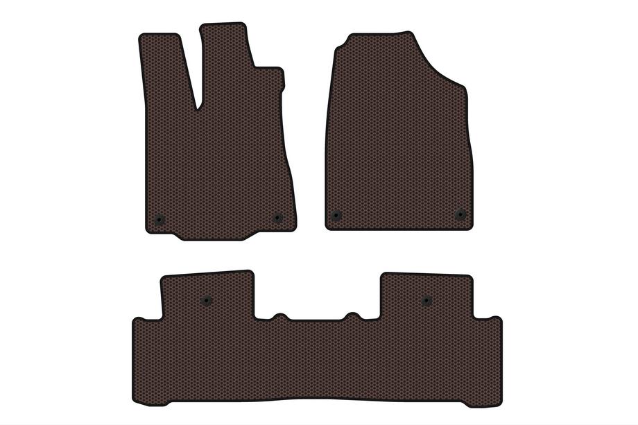 Acura MDX 2013-2020 Rubber floor mats Carsuit (2 rows, brown) Image
