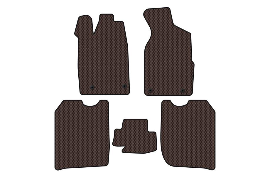 Audi 100 C3 1988-1991 Rubber floor mats Carsuit (1982-1988, Sedan, brown) Photo 1