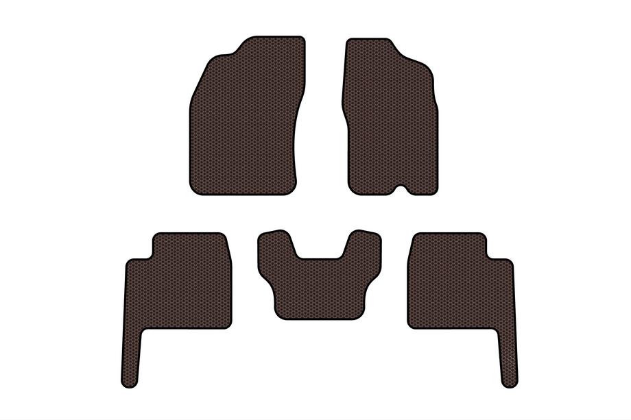 Dodge Durango 2004-2009 Rubber Floor Mats Carsuit (Brown) Photo 1