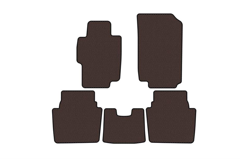 Honda Accord VII 2002-2007 Rubber Floor Mats Carsuit (SD, Brown) Image