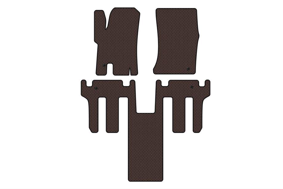 Ssang Yong Rodius Rubber floor mats Carsuit 2004-2008 (2 rows, brown) Image