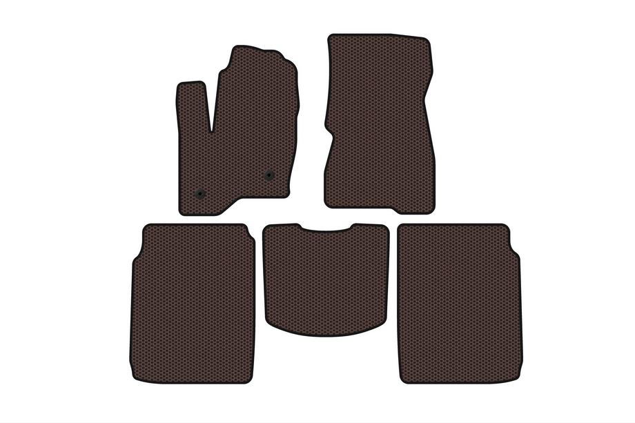 Ford Flex 2009-2019 Rubber floor mats Carsuit (2 rows, 2013-2019, brown) Image