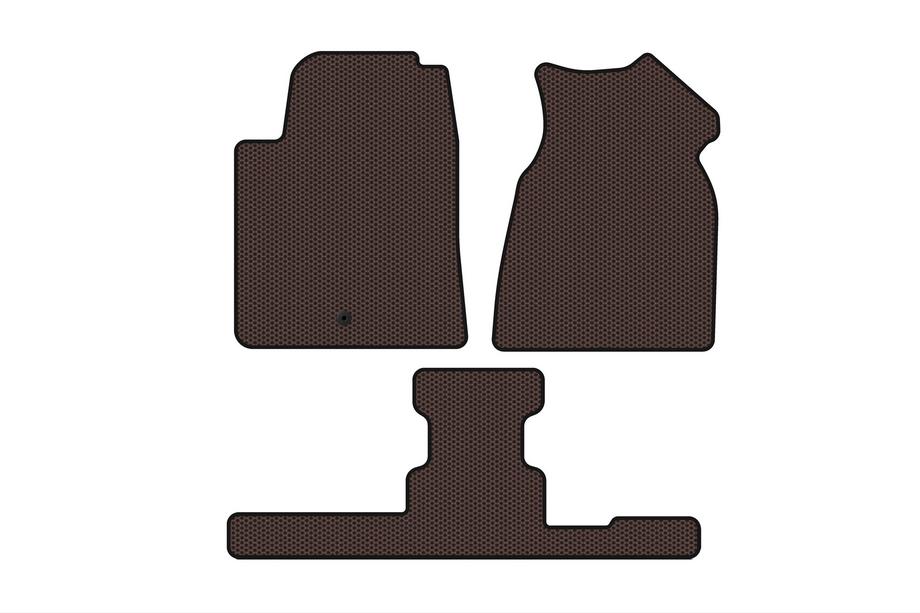 GMC Acadia 2006-2017 Rubber floor mats Carsuit (1+3 row, 2013-2017, brown) Image