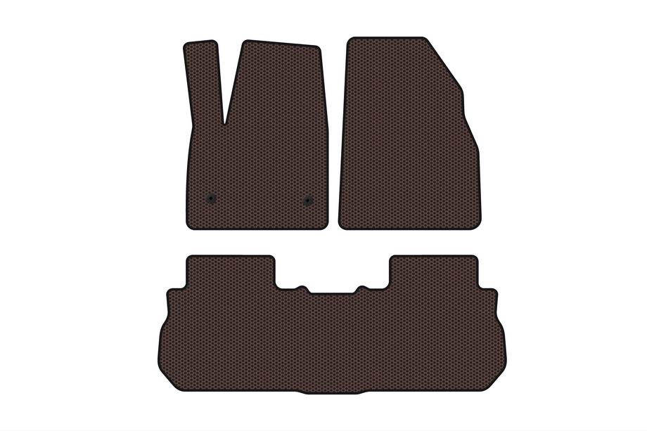 GMC Acadia 2017- Rubber floor mats Carsuit (2 rows, 2017-2019, brown) Image