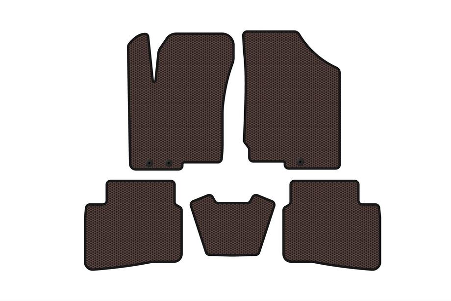 Kia Forte 2008–2024 Rubber floor mats Carsuit (2008-2012, brown) Image