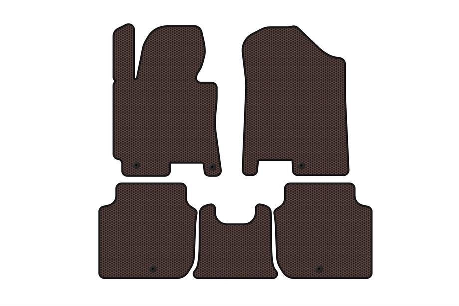 Kia Forte 2008–2024 Rubber floor mats Carsuit (2012-2016, brown) Photo 1