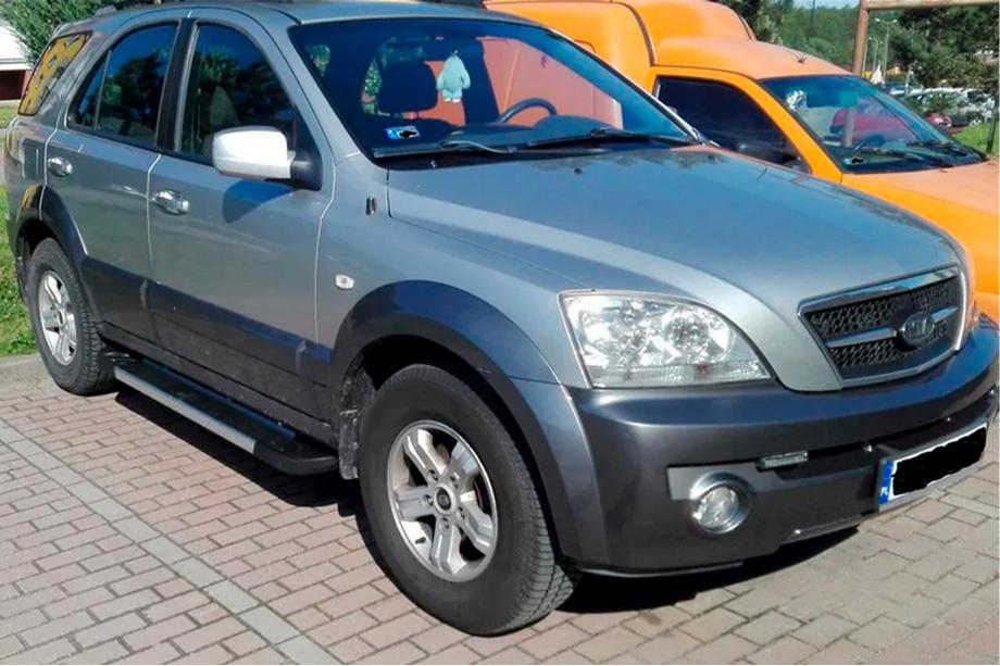 Kia Sorento I BL 2002-2009 Side Steps RedLine V1 (2 pcs, Aluminum) Image