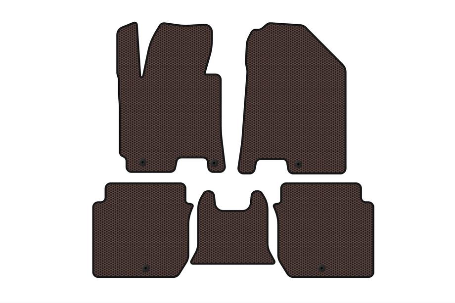 Kia Forte 2008–2024 Rubber floor mats Carsuit (2016-2018, brown) Image