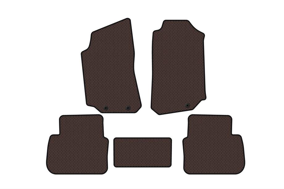 Saab 9-5 1997-2010 Rubber Floor Mats Carsuit (Brown) Image