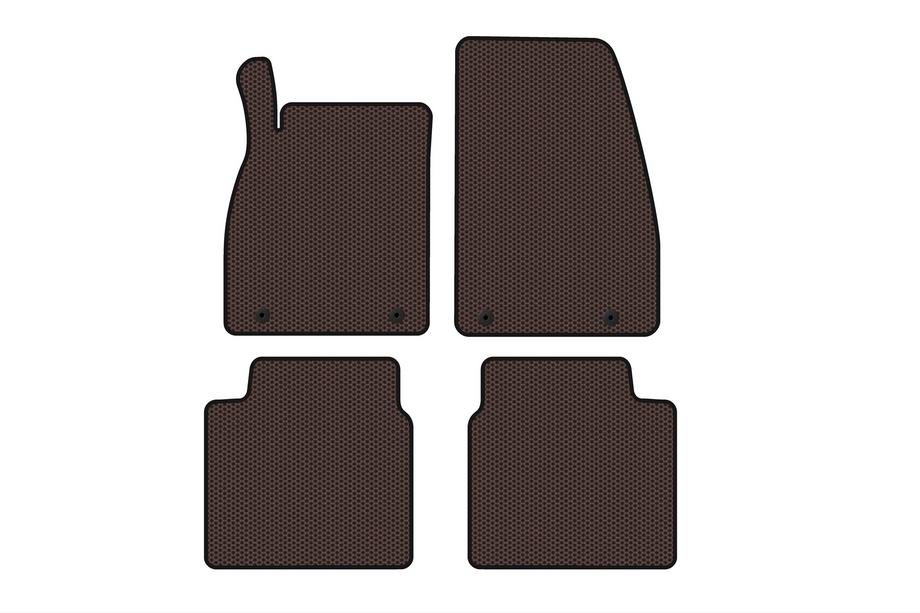 Saab 9-5 2010-2012 Rubber Floor Mats Carsuit (Brown) Image
