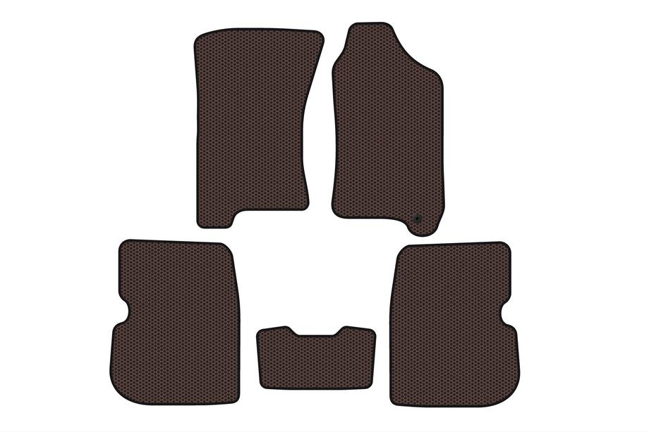 Subaru Forester 1997-2002 Rubber floor mats Carsuit (right-hand drive, brown) Image