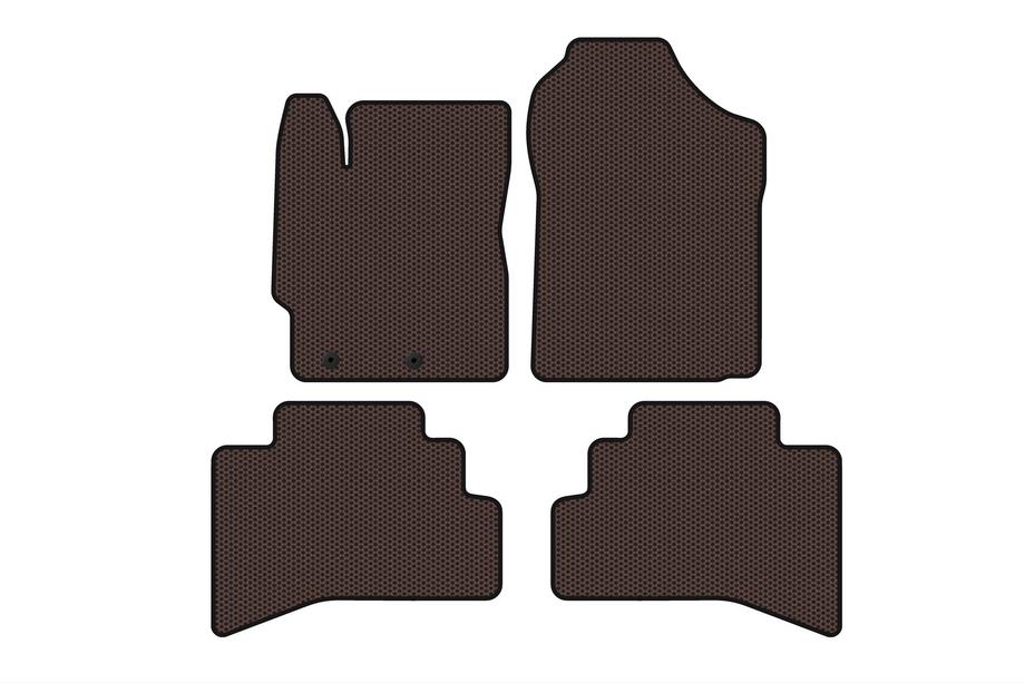 Toyota Prius C 2012-2019 Rubber Floor Mats Carsuit (Brown) Image