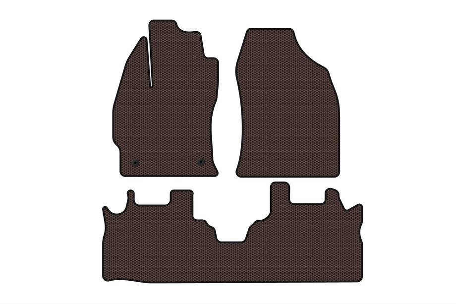 Toyota Prius Rubber floor mats Carsuit (2 rows, brown) Image