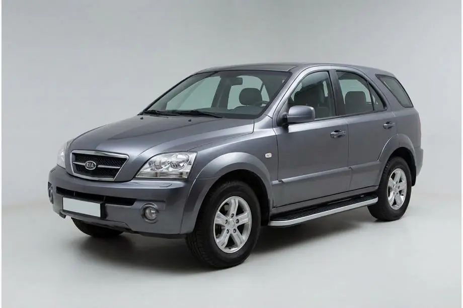 Kia Sorento I BL 2002-2009 Side Steps Tayga Grey (2 pcs, Aluminum) Image