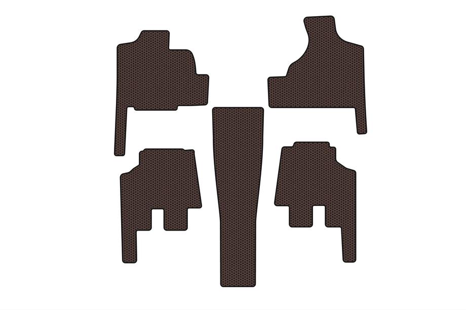 Chrysler Voyager 2001-2007 Rubber floor mats Carsuit (for Grand Voyager, automatic, brown) Image