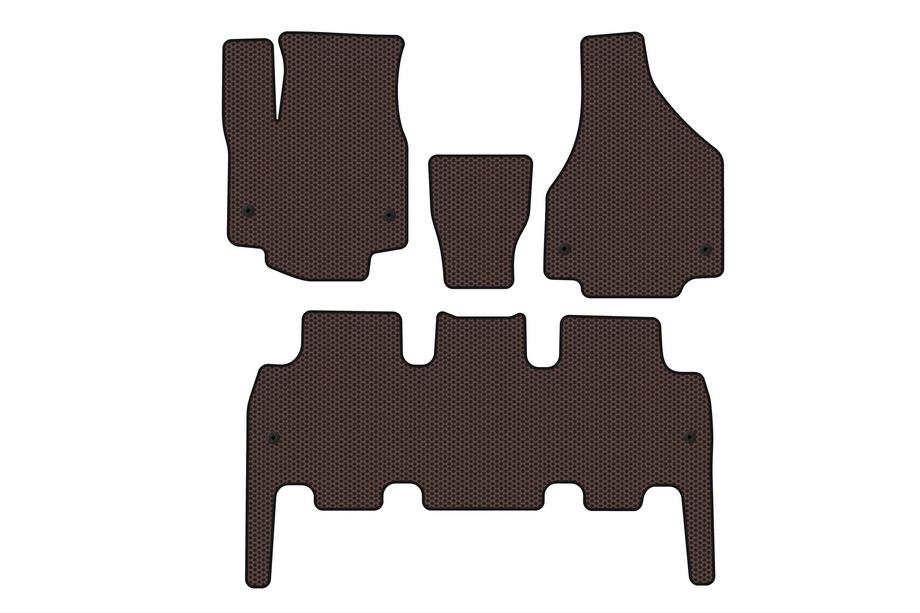 Chrysler Pacifica 2016- Rubber Floor Mats Carsuit (Brown) Image
