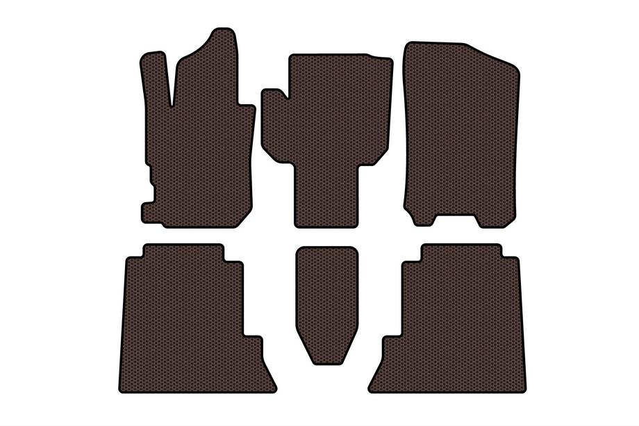 Honda FR-V 2004-2009 Rubber Floor Mats Carsuit (Brown) Image