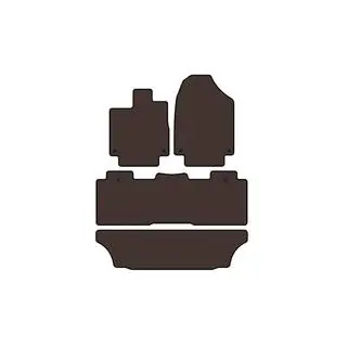 Rubber floor mats Carsuit (3 rows, brown)
