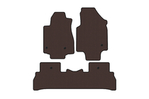 Honda Pilot 2008-2015 Rubber floor mats Carsuit (2008-2012, 7-seater, brown) photo 1