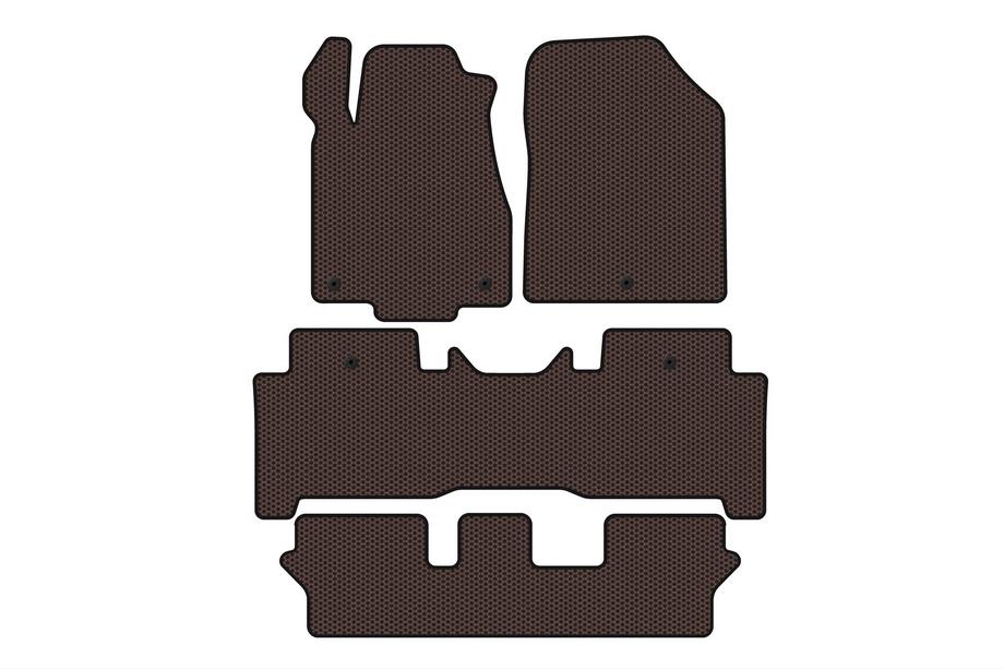 Acura MDX 2007-2013 Rubber floor mats Carsuit (3 rows, brown) Photo 1