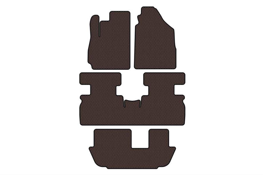 Jetour X70 2018- Rubber floor mats Carsuit (3 rows, brown) Image