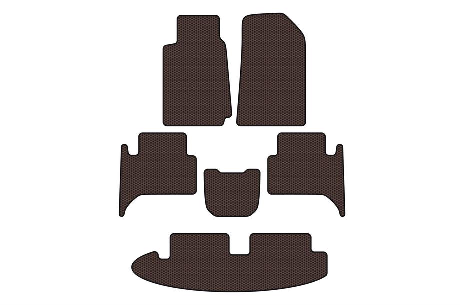 Chevrolet Trailblazer 2012-2019 Rubber floor mats Carsuit (3 rows, brown) Image