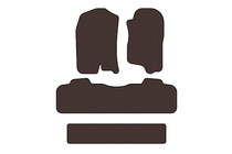 Chevrolet Tahoe 2007-2014 Rubber floor mats Carsuit (3 rows, 2007-2014, brown) photo 1