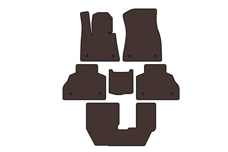 BMW X7 G07 2019- Rubber floor mats Carsuit (3 rows, brown) Image