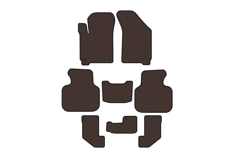 Dodge Journey 2008-2020 Rubber floor mats Carsuit (2008-2011, 3 rows, brown) Image