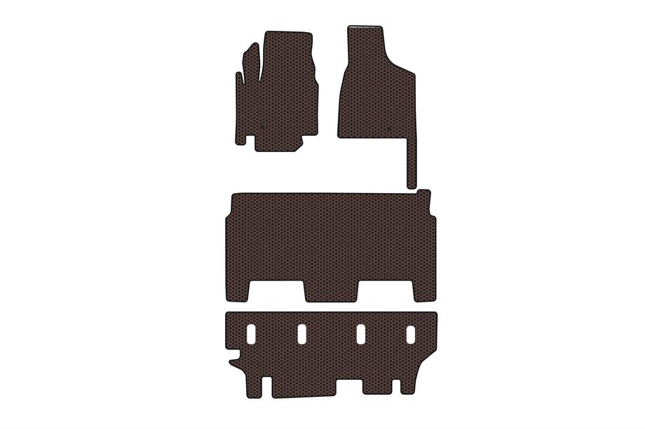 Dodge Grand Caravan V 2008-2020 Rubber floor mats Carsuit (2008-2020, 3 rows, 8-seater/Trim SXT, brown) Photo 1