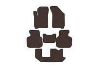 Dodge Journey 2008-2020 Rubber floor mats Carsuit (2011-2020, 3 rows, 7-seater, brown) photo 1